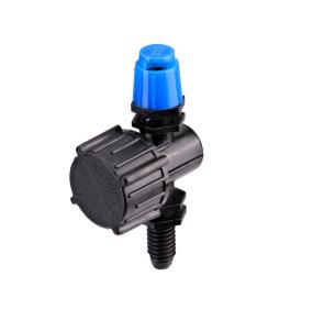 Adjustable Flow Micro Sprinkler with half-circle pattern, fan spray and a 10-32 threaded inlet. (Raindrip R187CT)