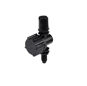Adjustable Flow Micro Sprinkler with bow-tie pattern fan spray has a 10-32 threaded inlet. (Raindrip R198CT)