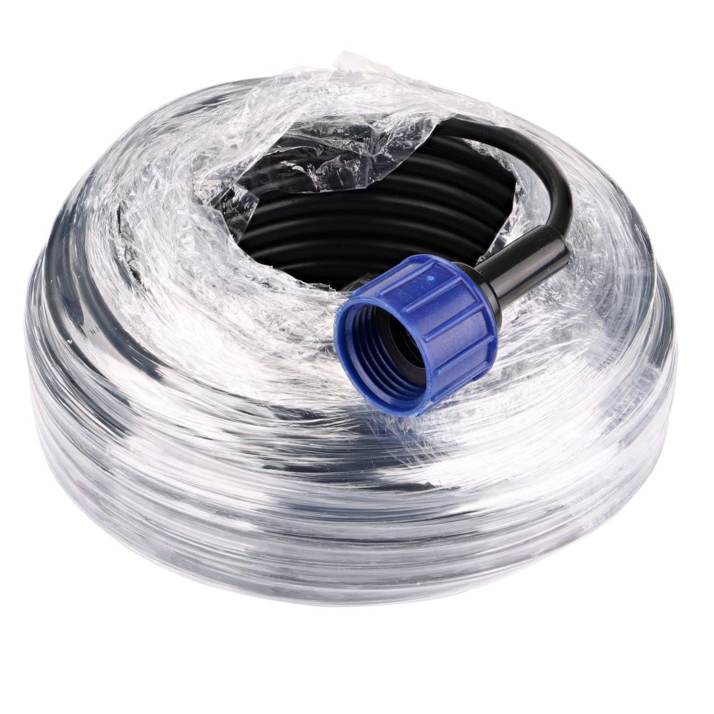 To use the 75 ft. of 1/4 in. supply tubing with 3/4 in. FHT adapter pull out the length of tubing you need from the plastic and cut (Raindrip R560DP)