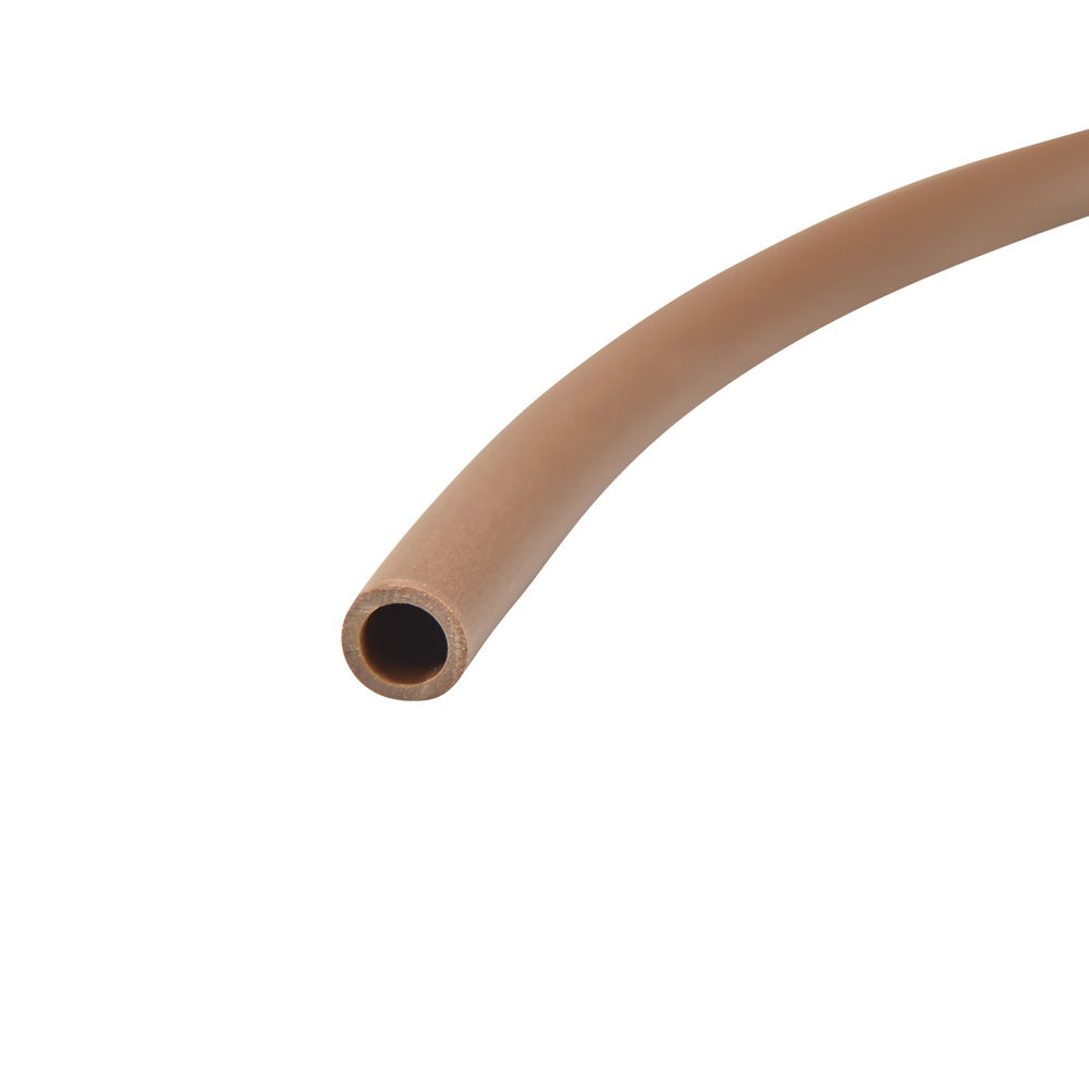 1/4 in. Supply Tubing, Brown Vinyl, 50 ft. ; Closeup view, End of 1/4 in. Supply Tubing in Brown Vinyl, 50 ft. coil (Raindrip R257BRVT)