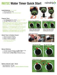 Raindrip R672C Quick Start Guide