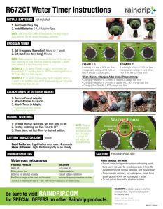 Raindrip R672CT Instruction Manual