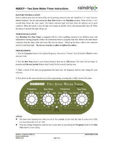 Raindrip R682CP Timer Instructions