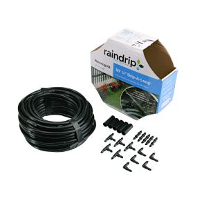 Raindrip R280DT 1/4 inch by 50 foot black Drip-A-Long Kit with fittings